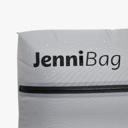 Close-up of JenniBag fabric and zipper