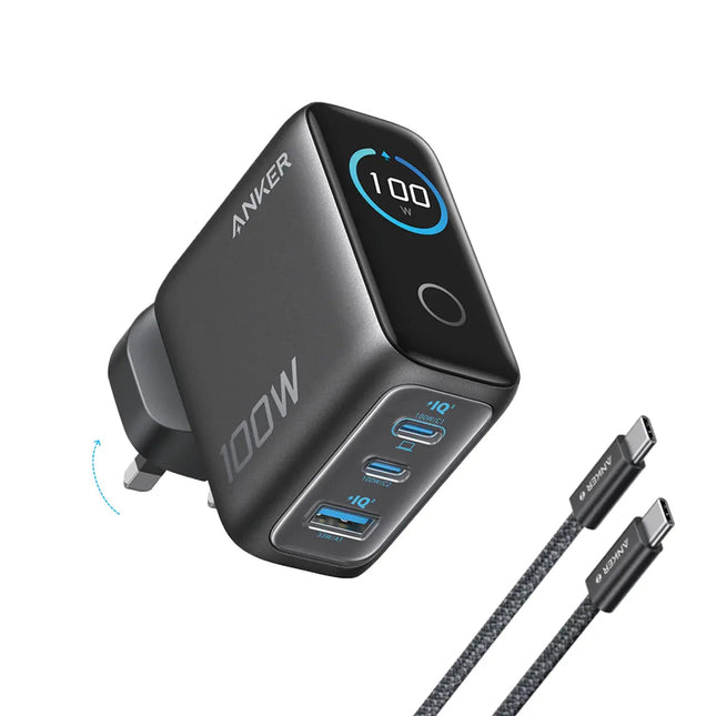 Anker 100W PD Fast Charging 3-Port GaN USB C Charger B121B