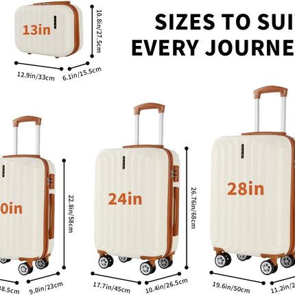 UUH six-piece luggage set product and feature photo