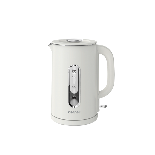 Cornell 1.7L Glass Kettle with Inner Glass Carafe, Double Wall Cool Touch