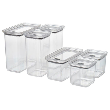 IKEA KORALLVIPPA Dry food jar with lid, set of 6