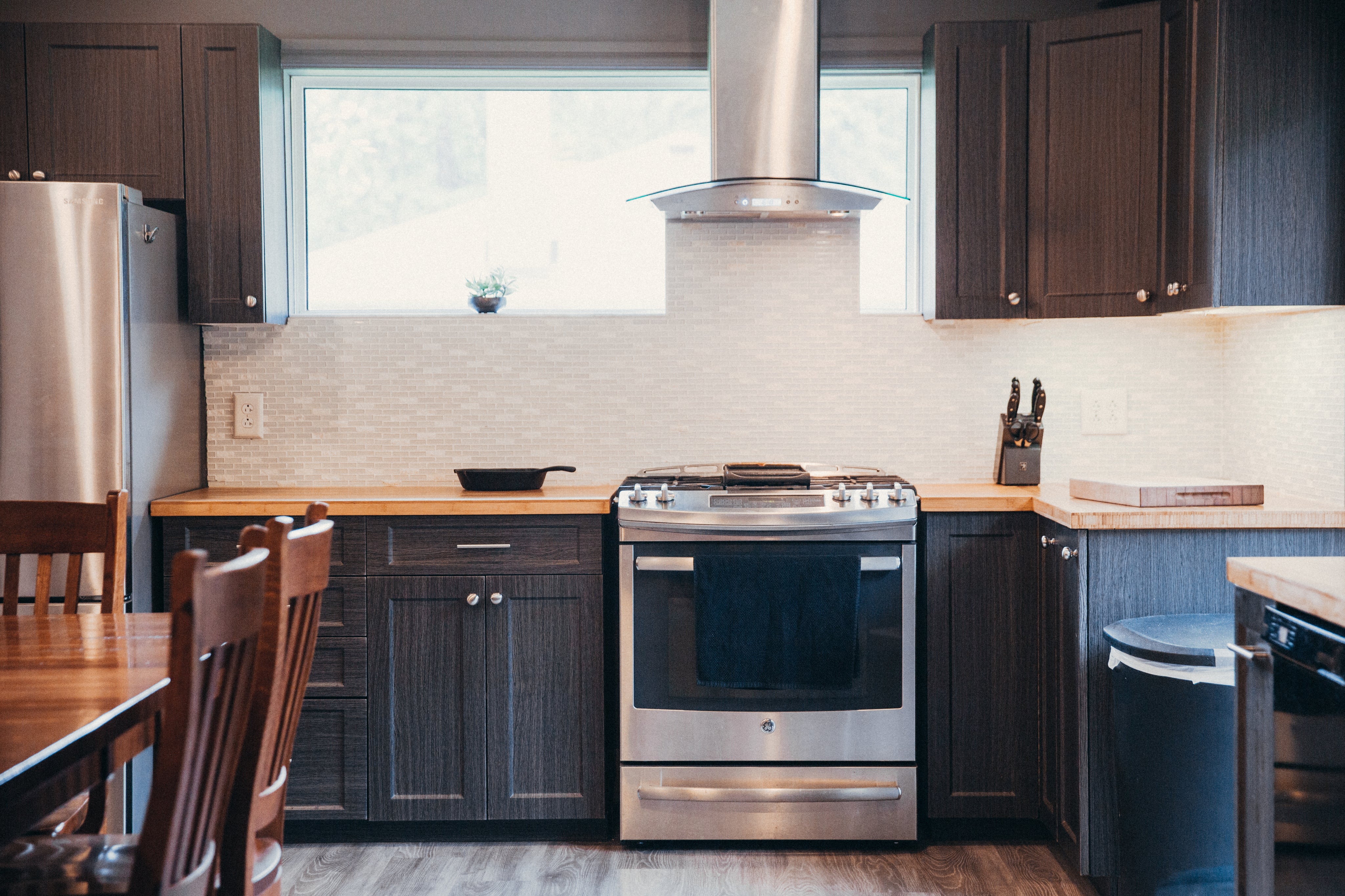 Bright modern kitchen with appliances