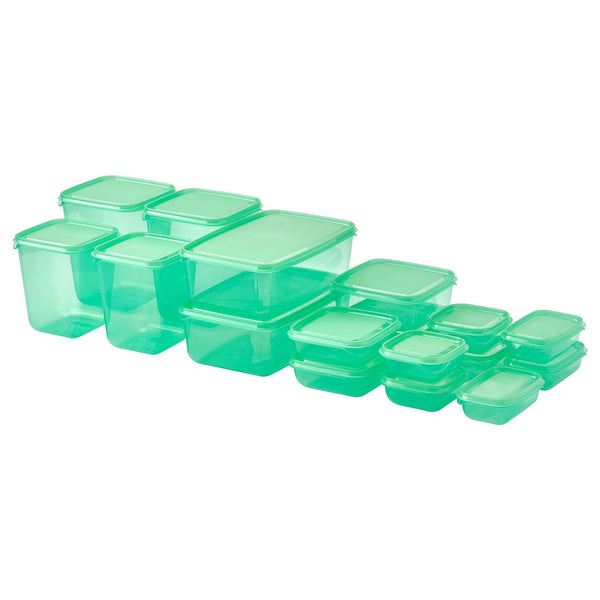 IKEA PRUTA Food container with lid, set of 17